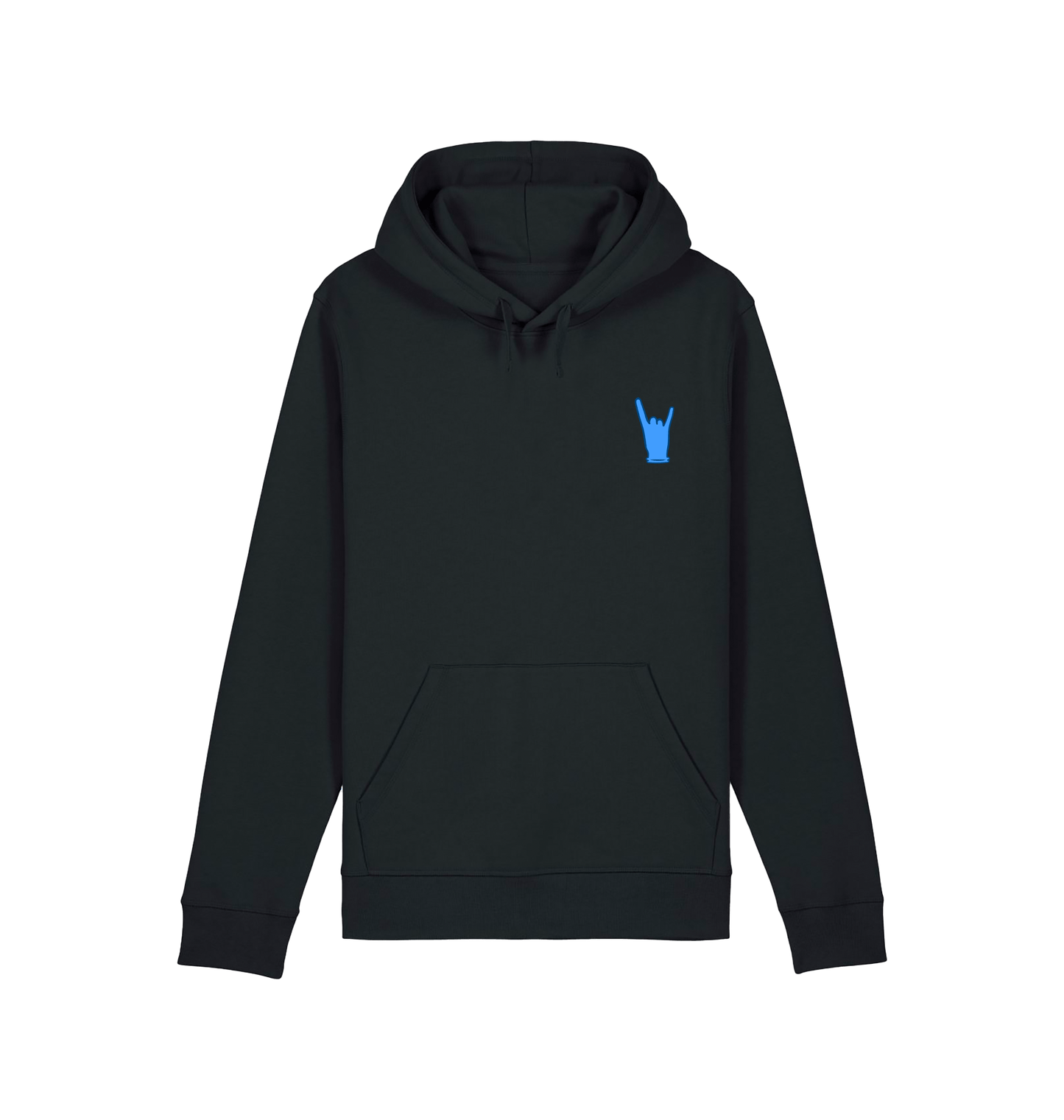 Black Printed Hoody Front