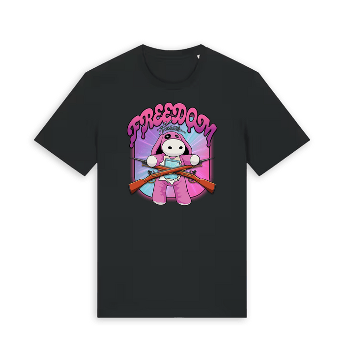 Black Printed T-shirt Front