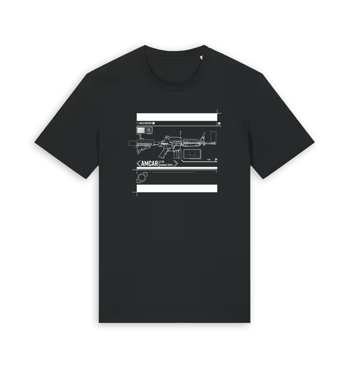 Black Printed T-shirt Front