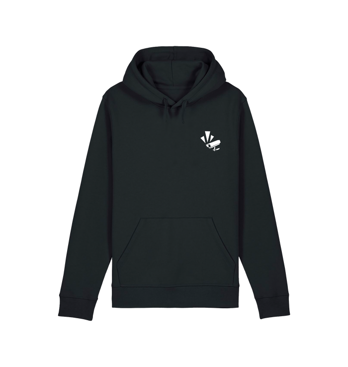 Black Printed Hoody Front