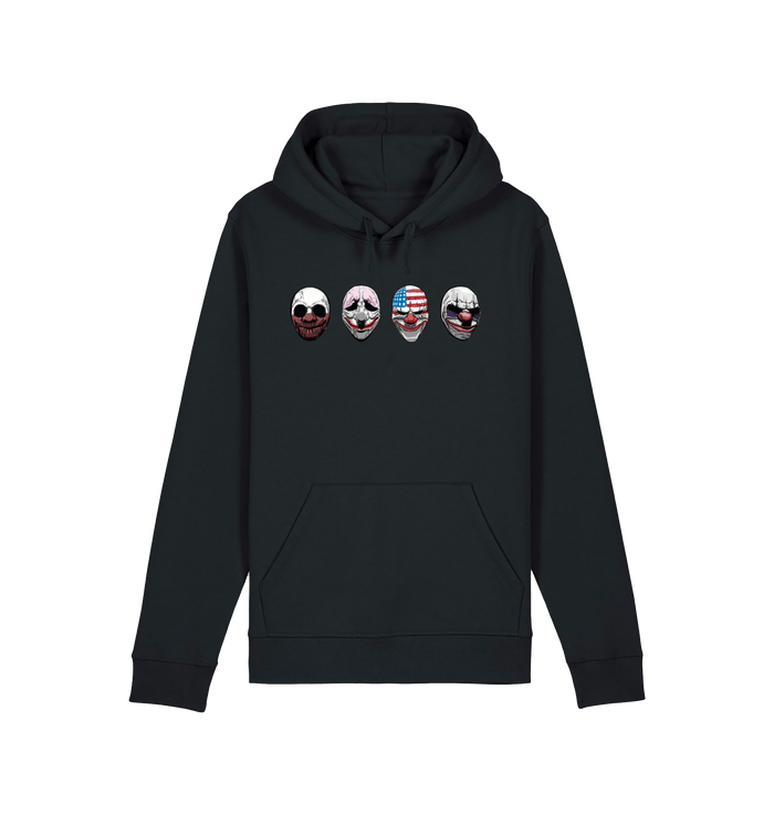 Black Printed Hoody Front