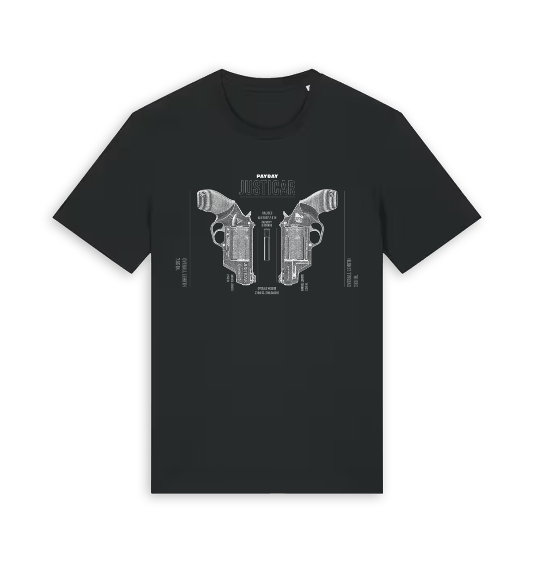 Black Printed T-shirt Front