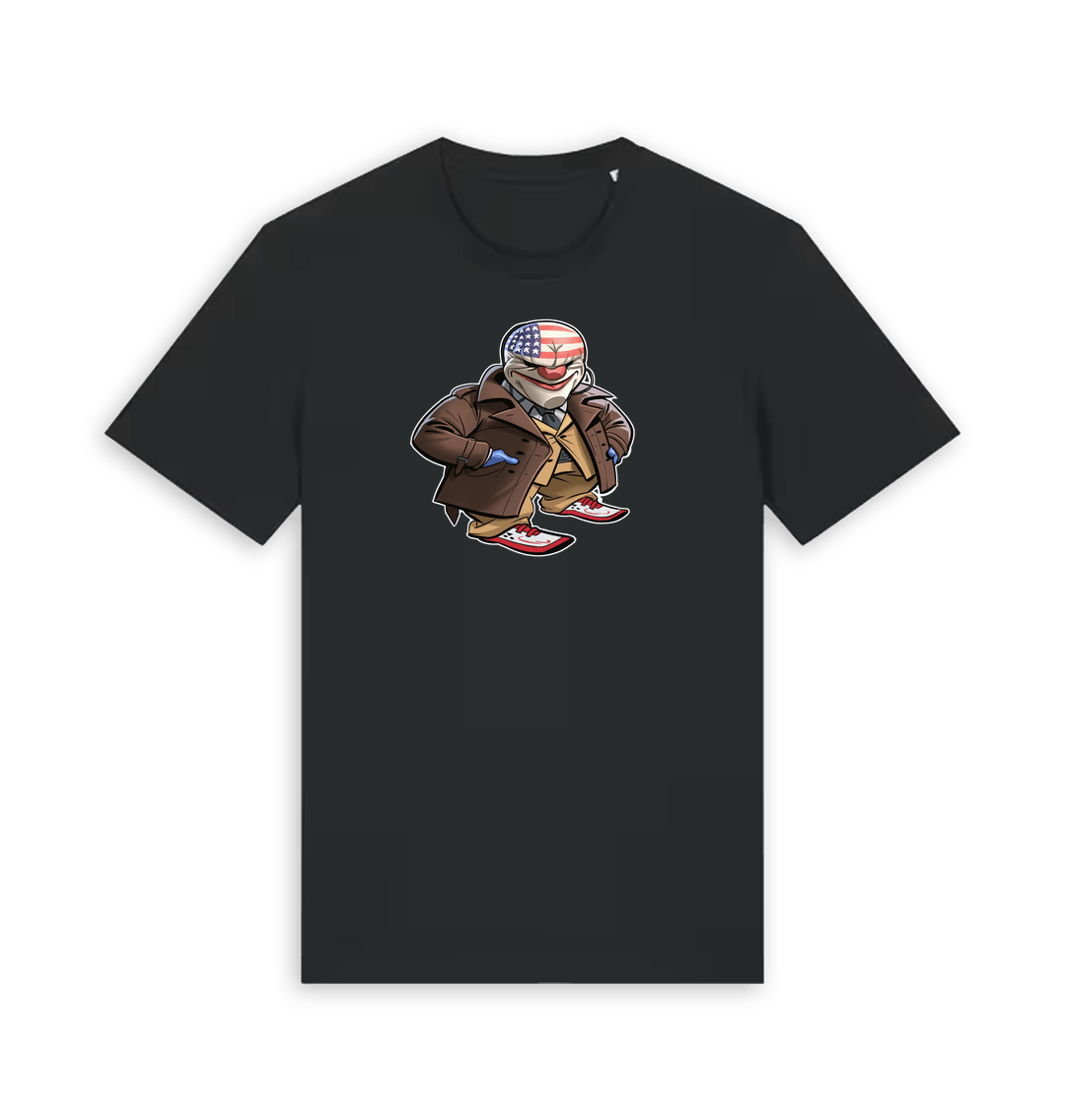Black Printed T-shirt Front