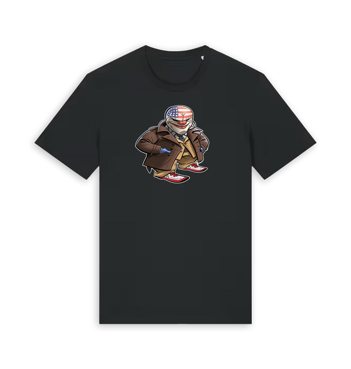 Black Printed T-shirt Front