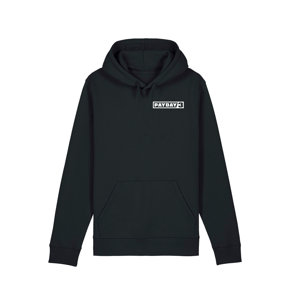 Black Printed Hoody Front