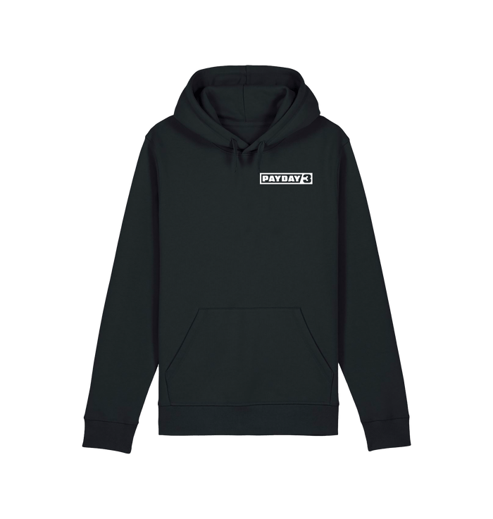Black Printed Hoody Front