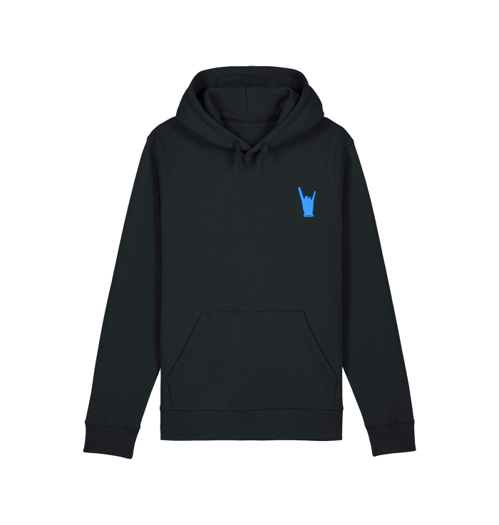 Black Printed Hoody Front